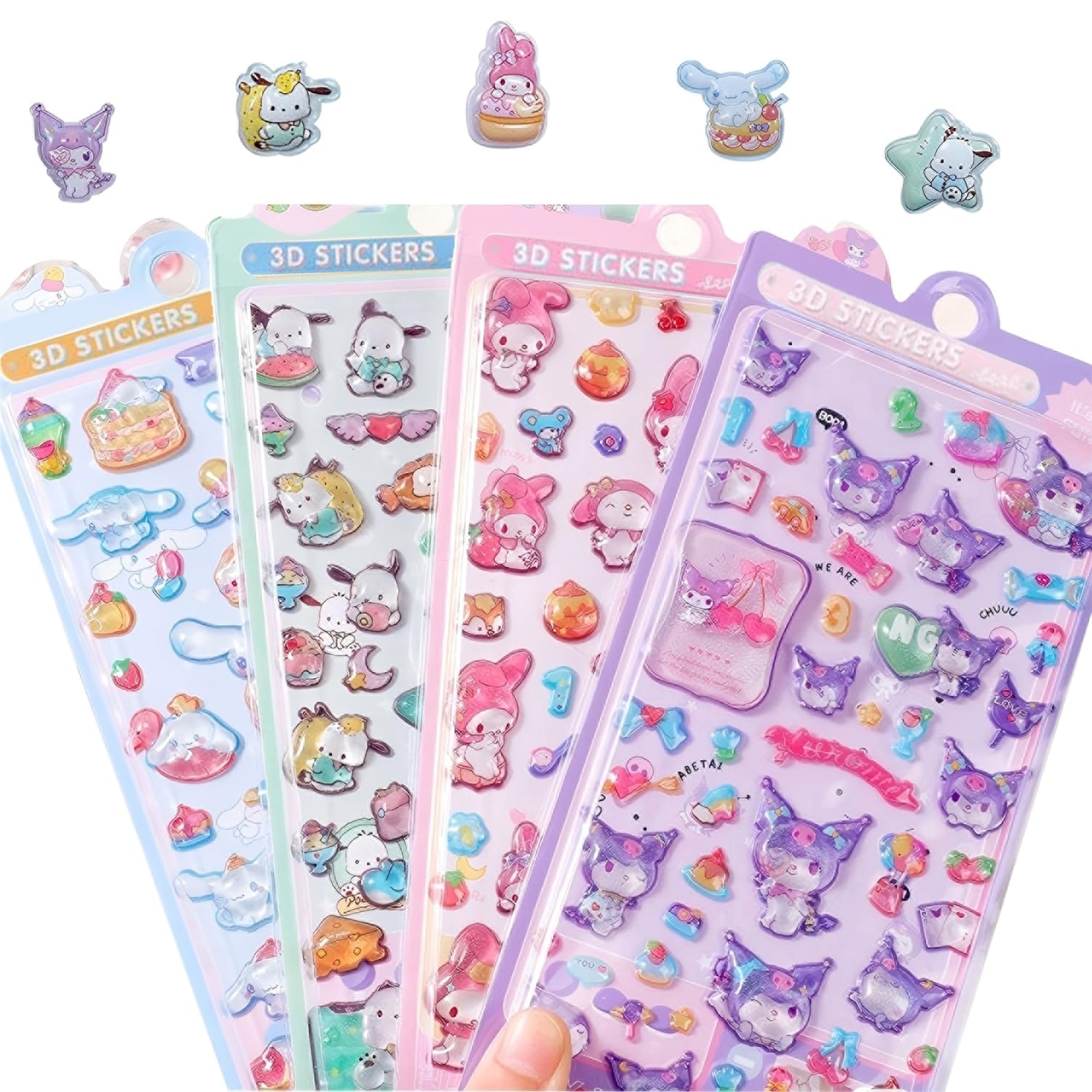 Amazon | 3Dシール ぷくぷく 4枚セット かわいい デコ アイテム ご